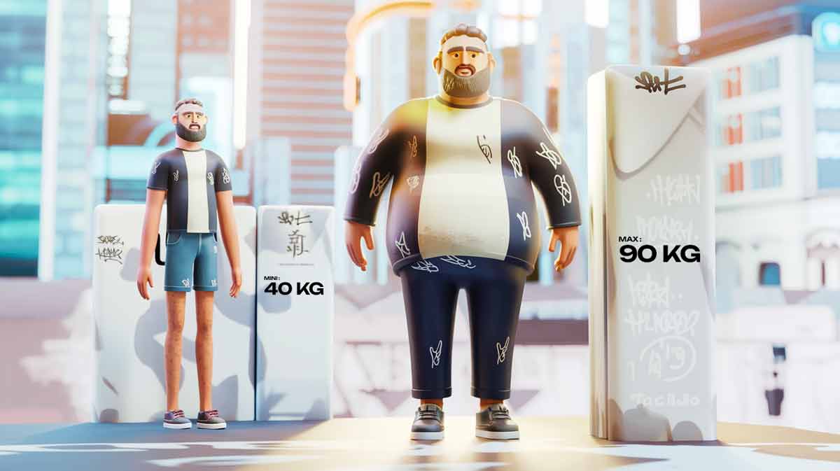 Le poids maximum est de 90 KG, le poids minimum est de 40 kg
