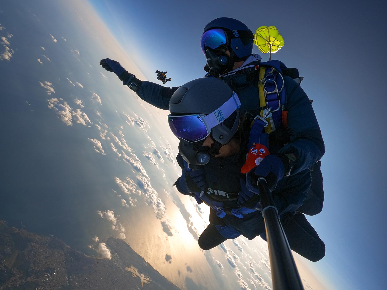 Le saut le plus d'Europe au couleur de sunset