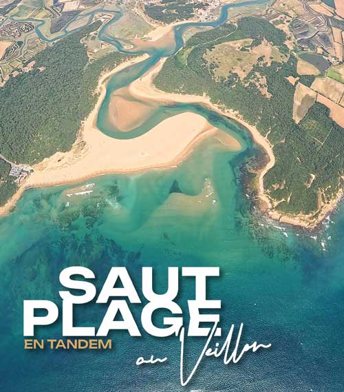 Atterrissage sur la plage du Veillon.