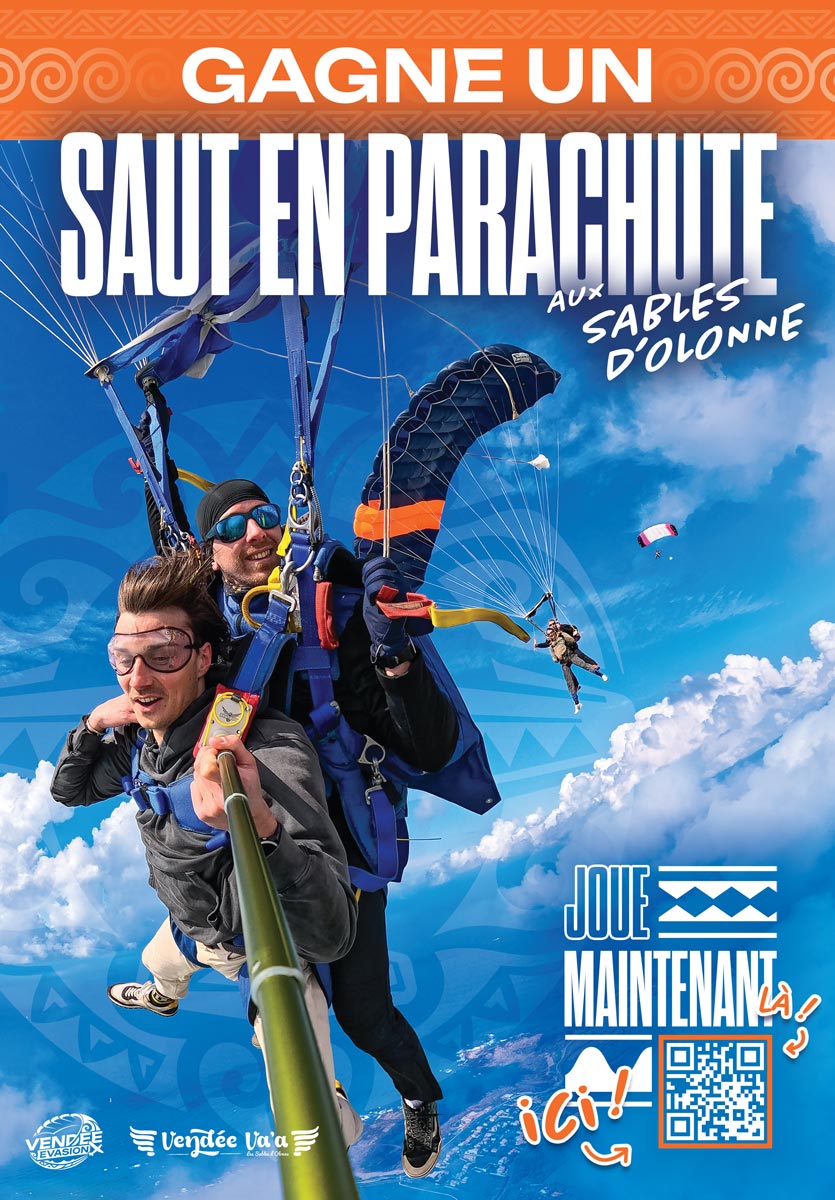 Baptême saut en tandem au-dessus des Sables-d